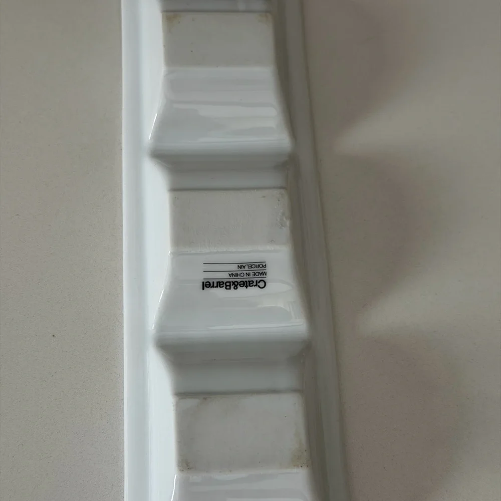 Crate and Barrel 3 part porcelain sauce dish